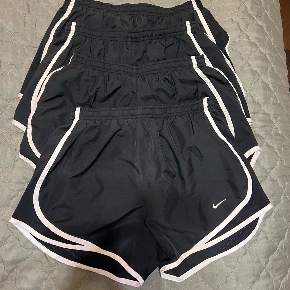 Nike Women's Black and White Athletic Shorts BUNDLE OF SHORTS